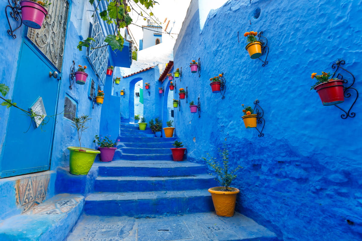 la ciudad azul de marruecos